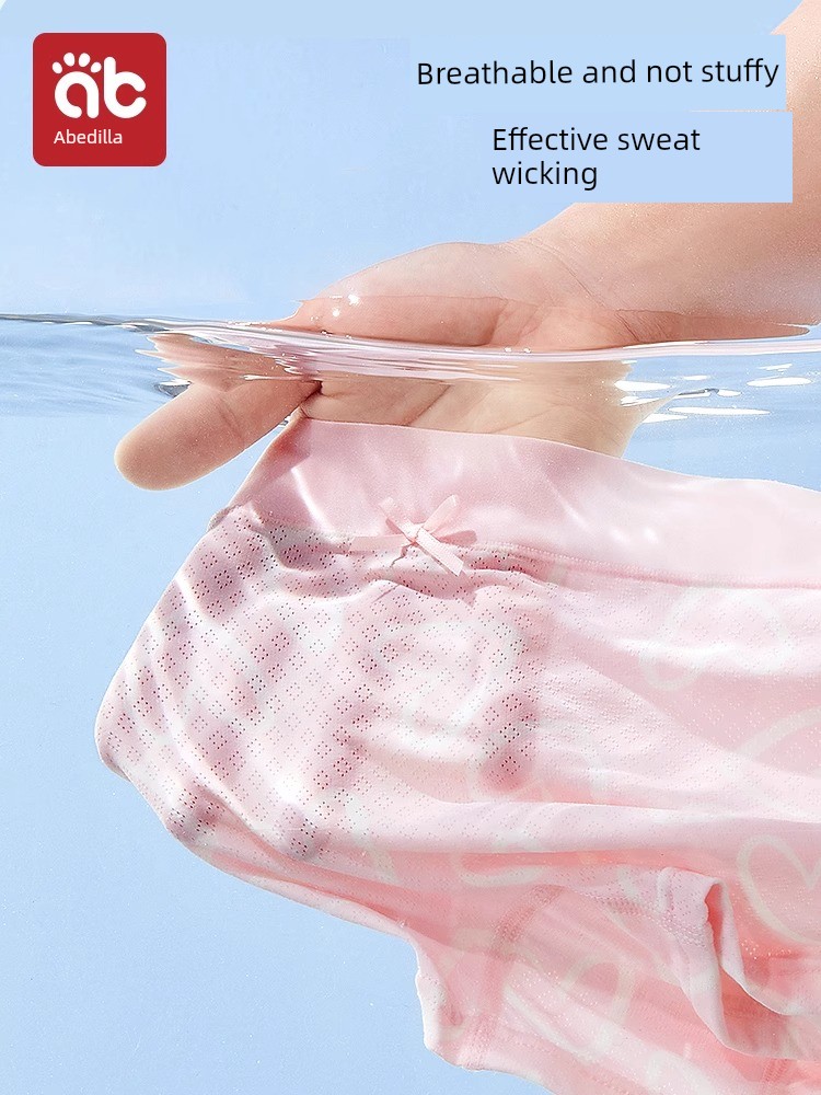 [Ice Silk] Girls' Underwear Children's Modal Boxer Briefs for Infants and Toddlers, One-Year-Old 2-Year-Old Girls' Four-Corner Briefs, Summer Thin Style — 4