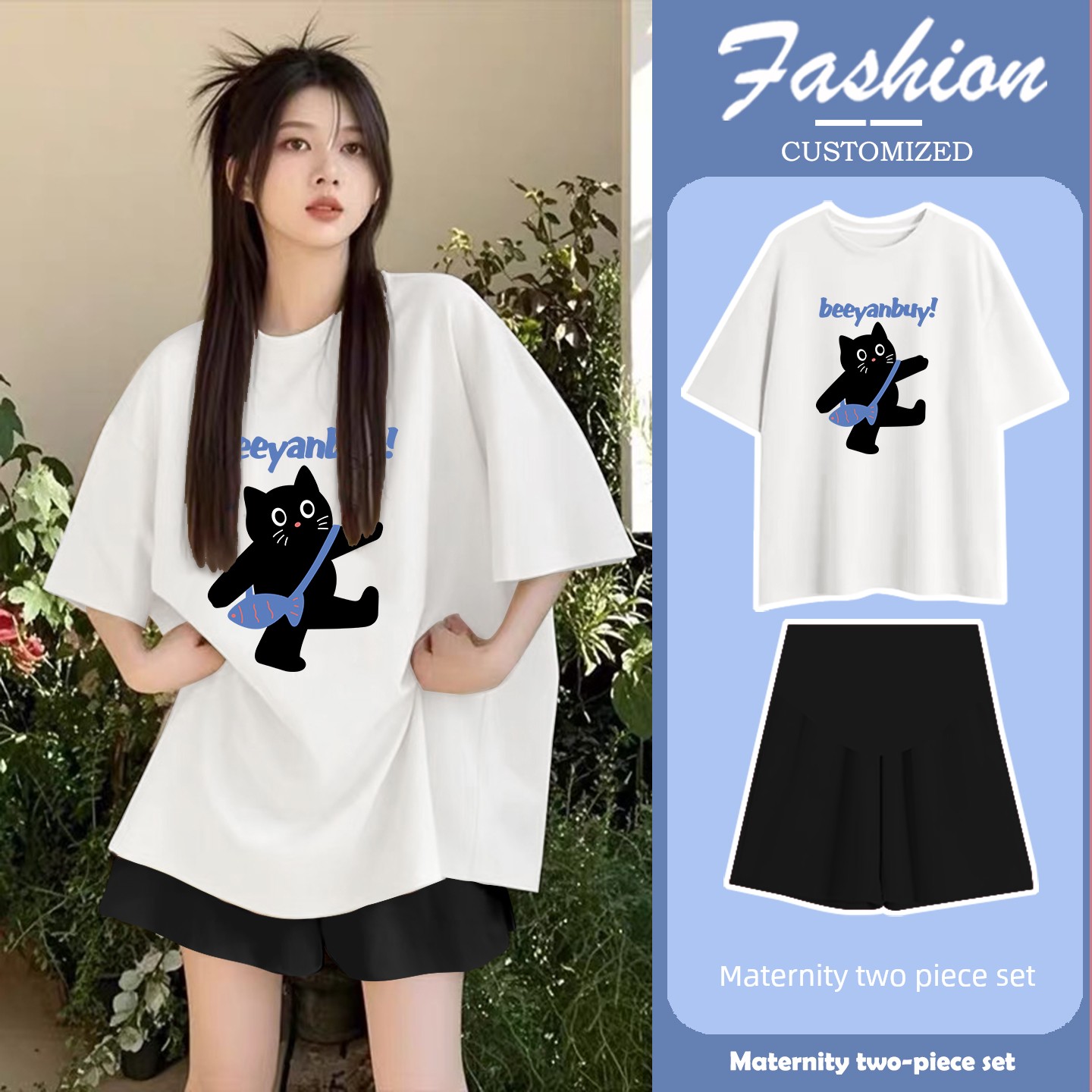 Maternity Set for Summer 2026: New Trendy Tops for Stylish Moms, Maternity Wear That Doesn'T Show Pregnancy, with a High-End Feel, and Maternity Pants — 1