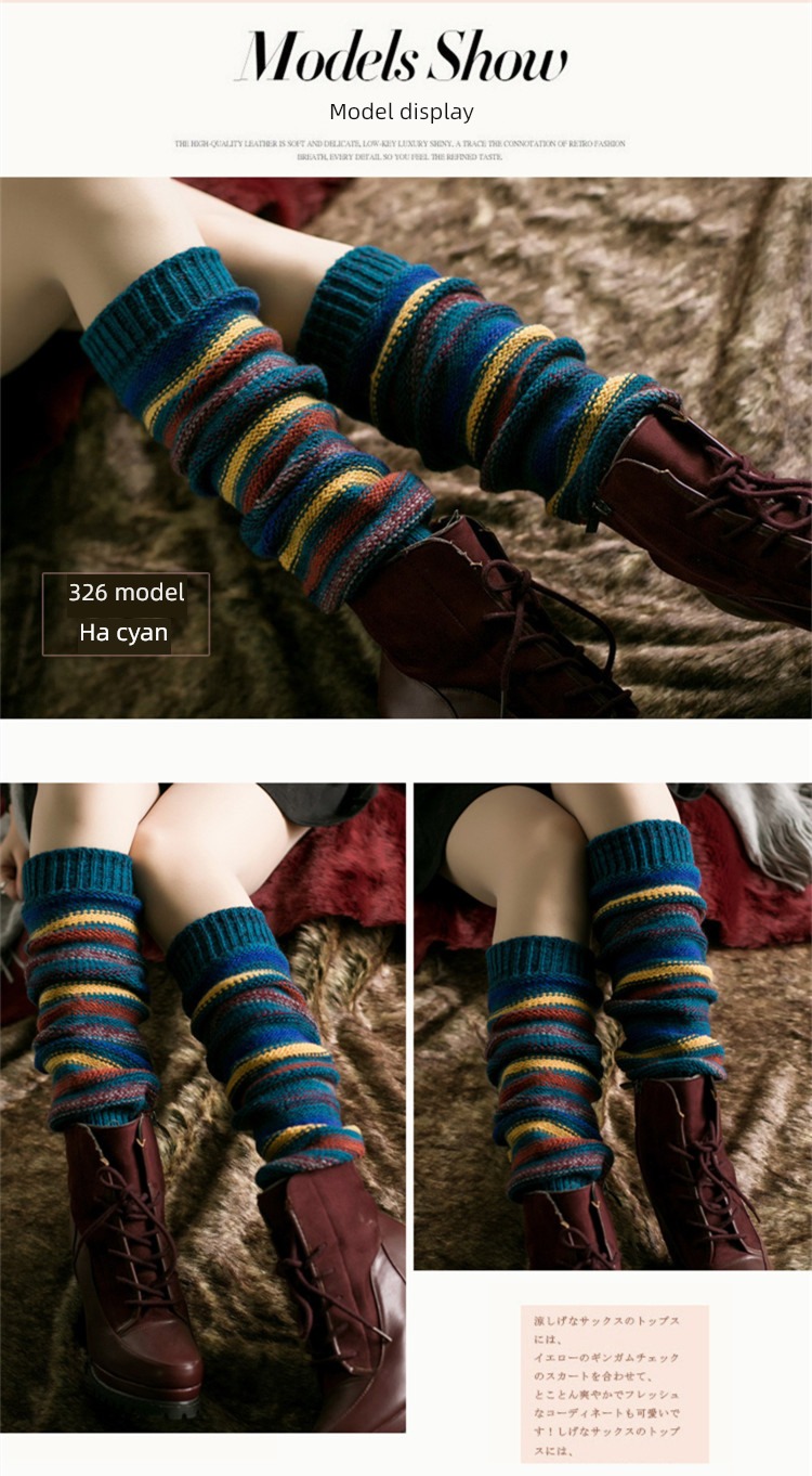 Autumn and winter lengthen female Cashmere Overshoes keep warm Pile socks