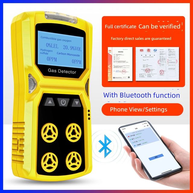 Aikos ADKS-4 4-in-1 gas detector combustible gas oxygen carbon monoxide hydrogen sulfide limited space