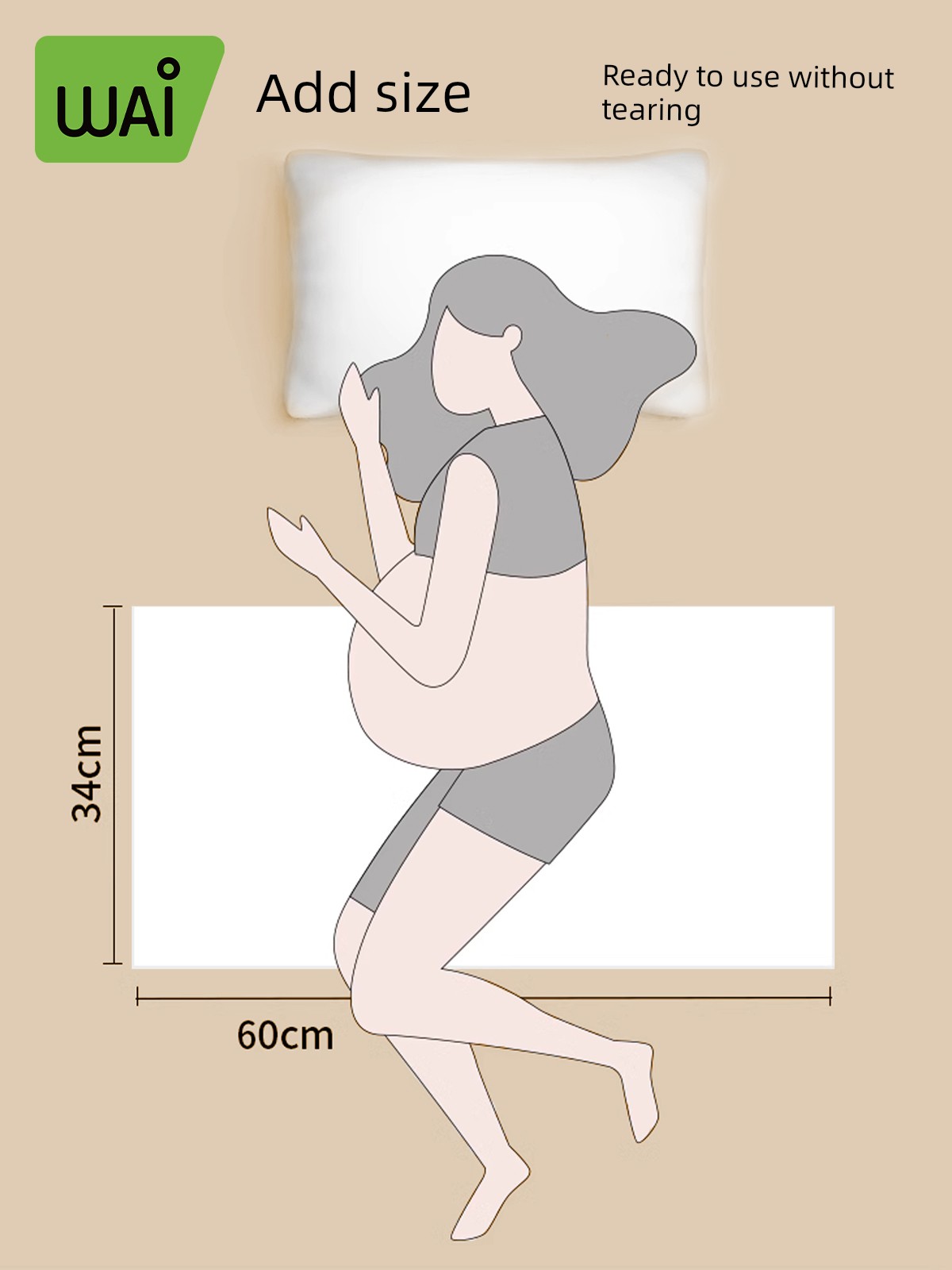 Wowai Maternity-Specific Sanitary Paper, Extra-Large Postpartum Paper, Postpartum Delivery Room Paper, Maternity Supplies, Sanitary Napkins, and Pads — 5