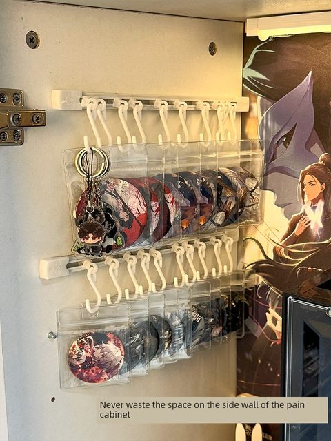 Liumabaji display rack multi-layered storing cabinet storage good items key chain vertical sign hanging rack box
