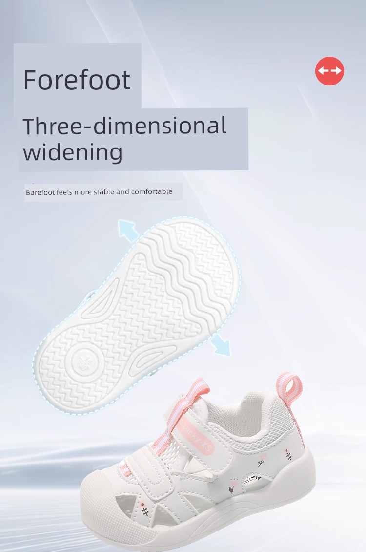 Jq Jingqi Baby Sandals Summer New Style Non-Slip Soft-Soled Baby Shoes for Boys and Girls with Hollow Mesh Breathable Functional Shoes — 9