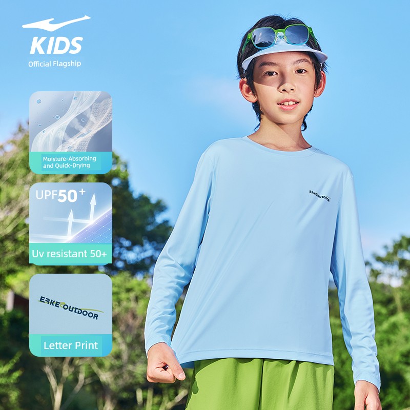 Hongxing Erke Quick Drying Clothes Sports Breathable Half Sleeve Children's Clothing — 1