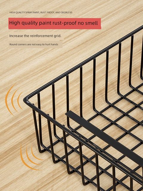 Under-table storage rack dormitory storage rack hanging basket hanging under desk hanging storage rack table top hanging rack artifact