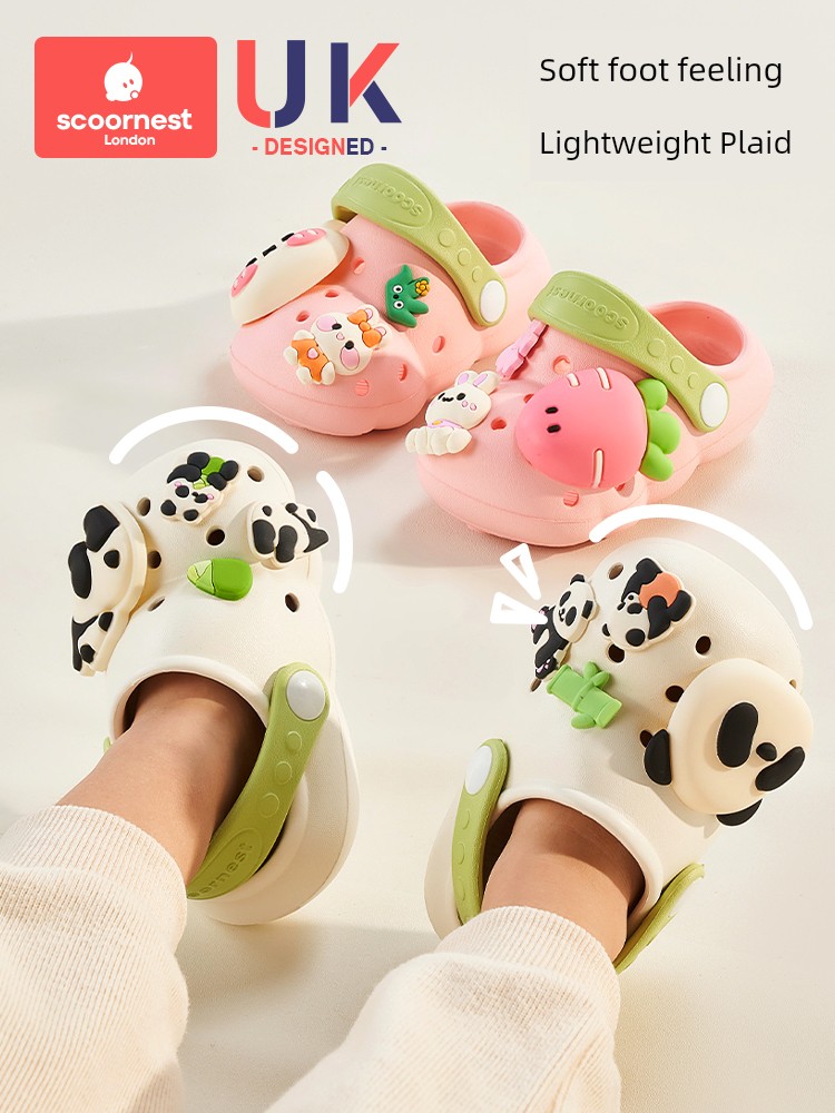 SCOORNEST Summer Closed Toe Indoor Home Kids Slippers