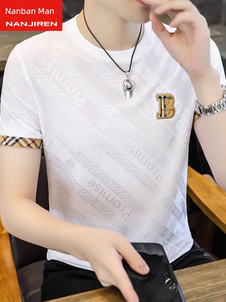 NGGGN man Korean version Chaopai business affairs Short sleeve T-shirt
