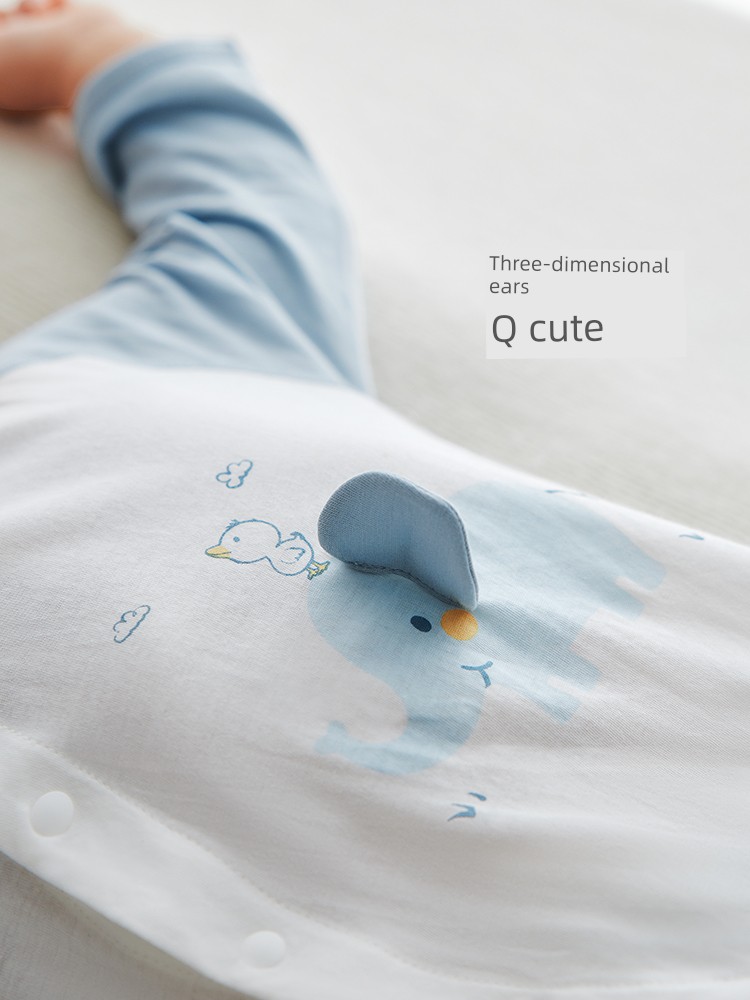 Tony Bear Baby Romper Spring and Autumn Long-Sleeve Elephant Design Air-Conditioning Clothing Pure Cotton Elephant Ear Outfit — 3