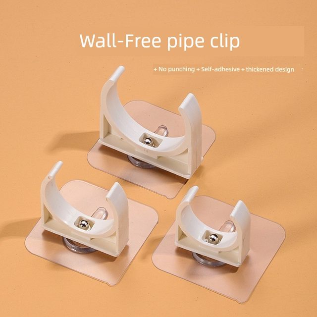 Punch-free water pipe snap fixing clamp PPR pipeline gas pipeline gas pipe clamp U-type pipe clamp nail-free wall