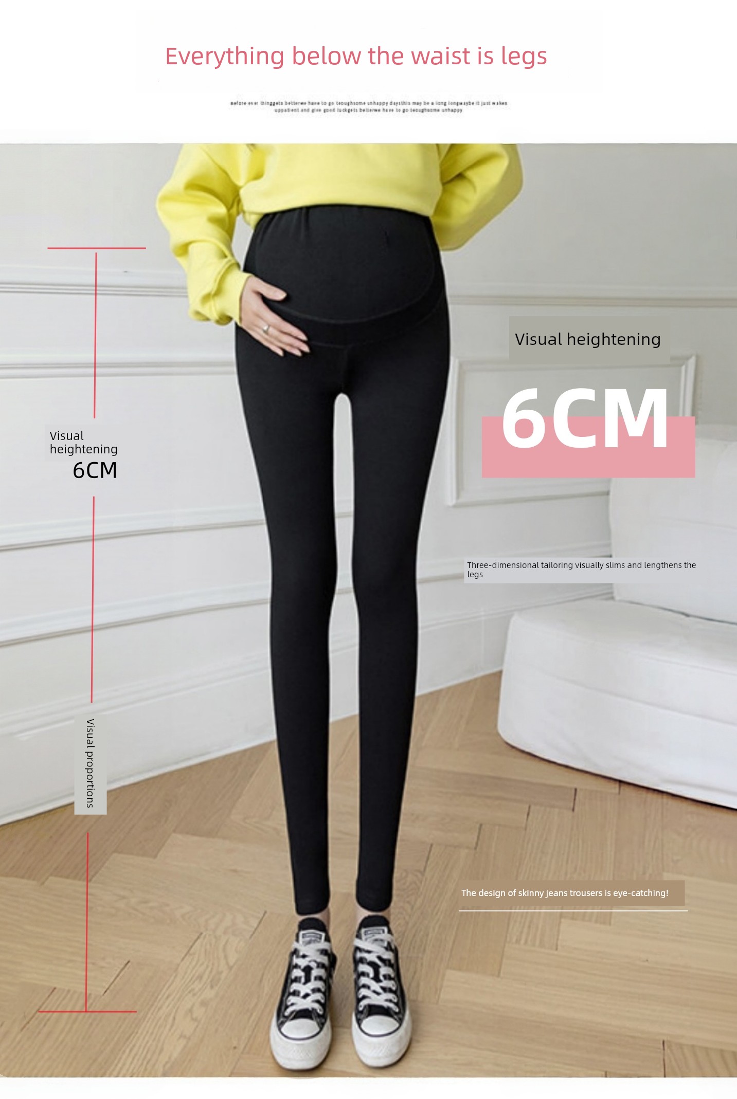 Maternity Pants for Autumn, Thin Fleece, Outerwear, Belly Support Pants, Trendy Mom Style, Non-Tightening on the Belly during Pregnancy, Winter — 4