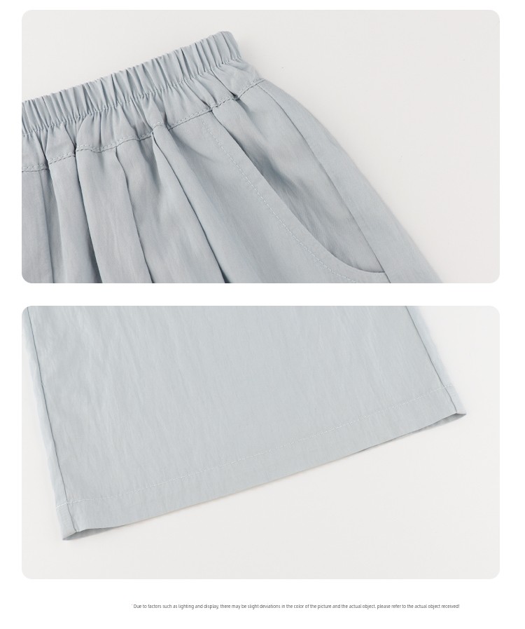 Amybaby Girls' Pants Summer 2026 New Style Lazy Style Pure Color Simple Versatile Loose Wide-Leg Pants — 7