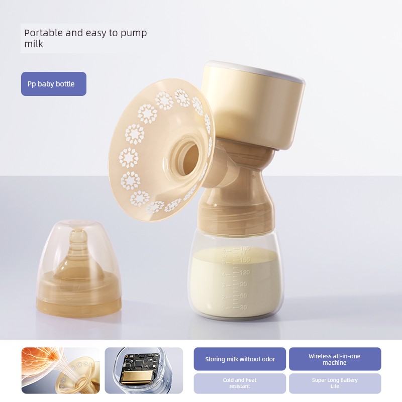 Fully Automatic Electric Breast Pump, Painless Micro-Vibration Massage Breast Milk Extractor, Silent Breast Pump, Milk Collector — 1