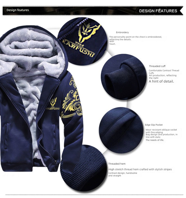 man thickening Autumn and winter trend leisure time keep warm Sweater