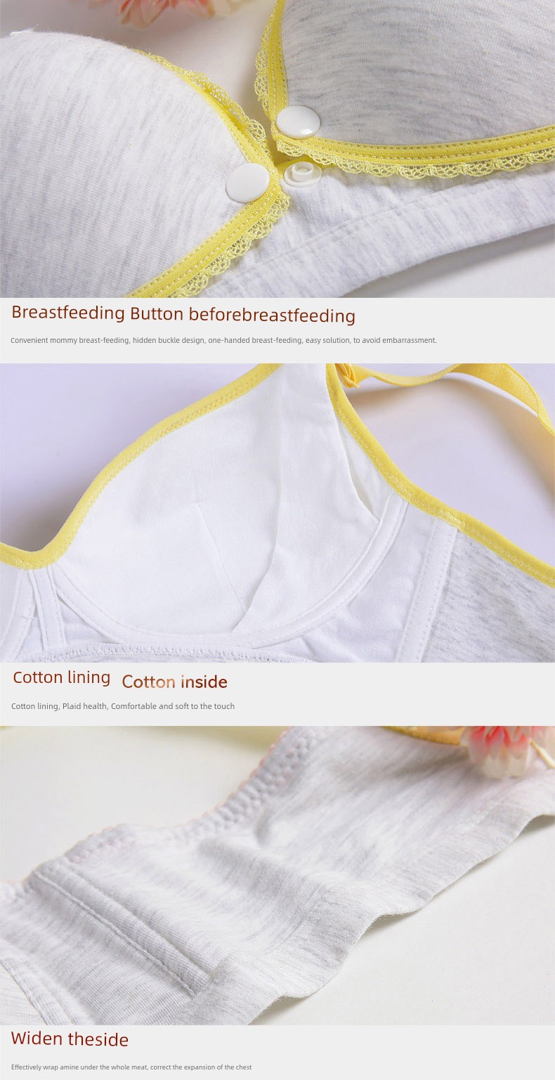 Breastfeeding Intimates Pregnant Women Push up Bras Push-up Postpartum Feeding Pure Cotton Exclusive for Pregnancy Bra Autumn and Winter Thin — 34