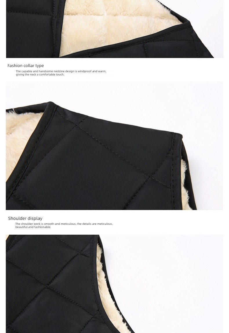 thickening Autumn and winter keep warm Down cotton Self-cultivation Sleeveless Vest