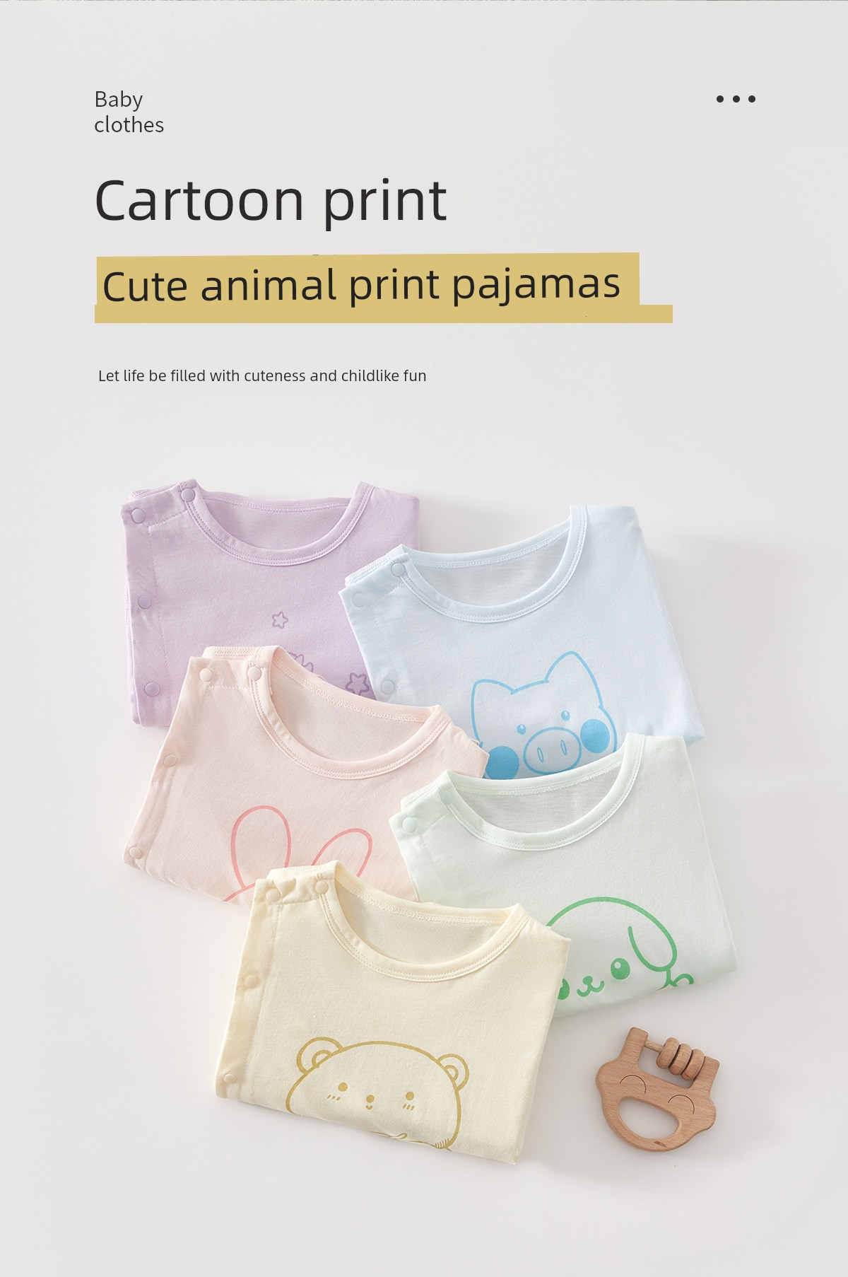 Spring & Fall Thin Clothes for Babies Summer Air Conditioning Room Clothes Pure Cotton Double Layer Bellyband Boneless Pajamas Close-Fitting Intimates — 3