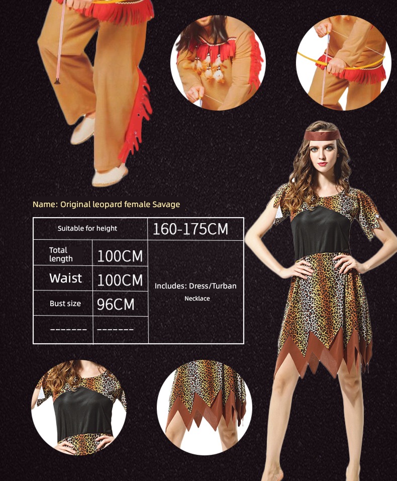 men and women Indian people Africa show Halloween clothing