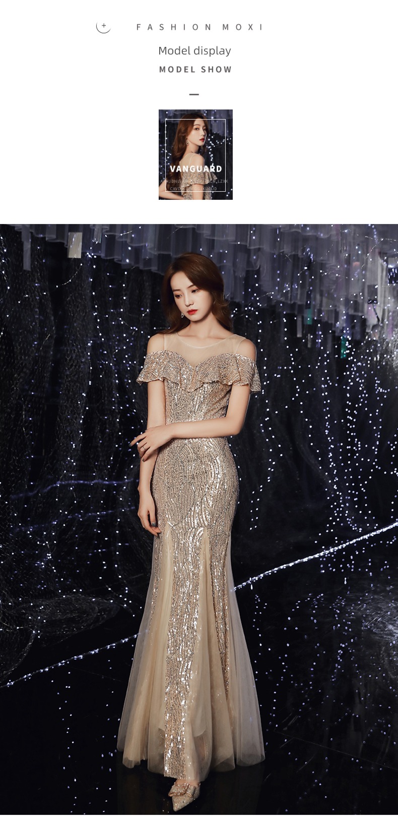 banquet heavy industry Sequins fish tail have more cash than can be accounted for Self-cultivation Evening dress