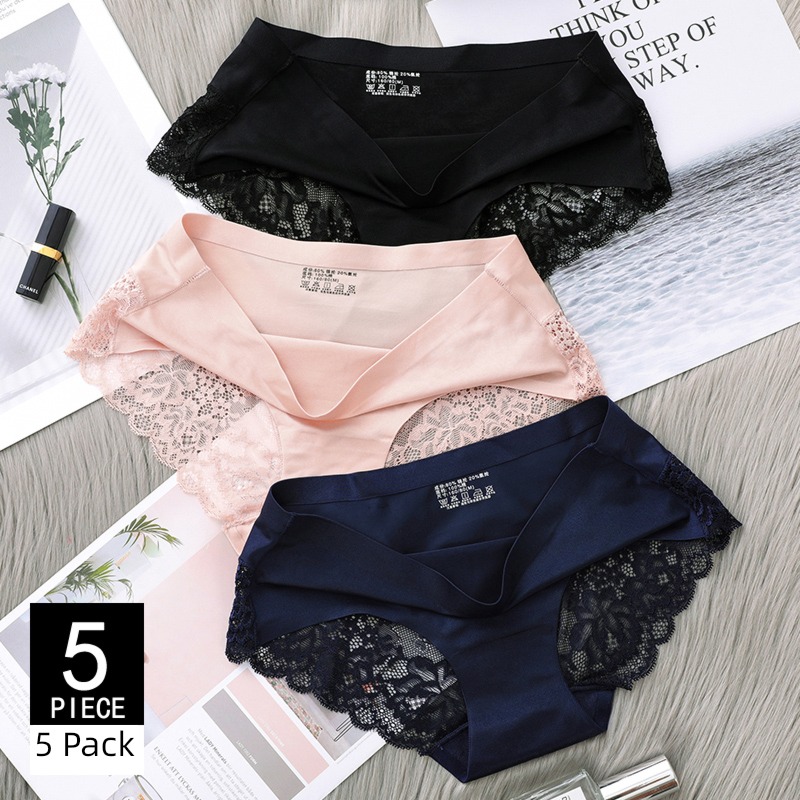 5 pcs   Women   Underwear   plus   size   Panties   G-String   Sexy   Thongs
