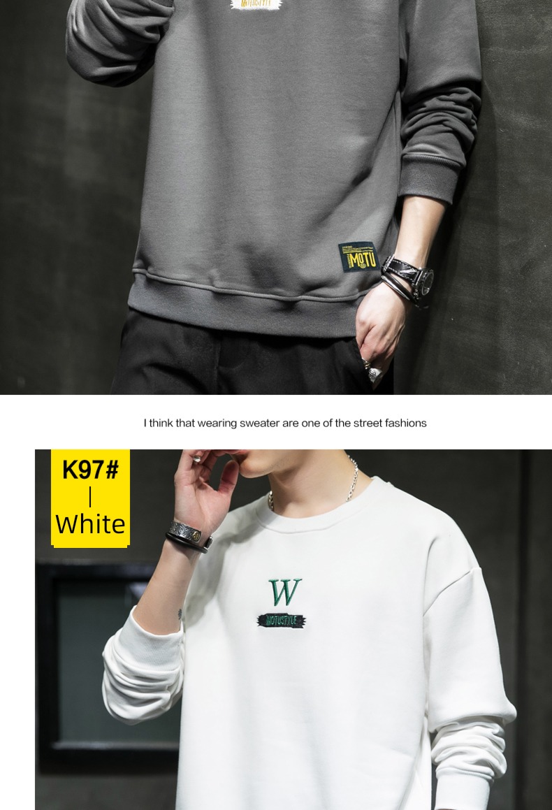 Chaopai Plush man ins Autumn clothes Sweater Long sleeve T-shirt