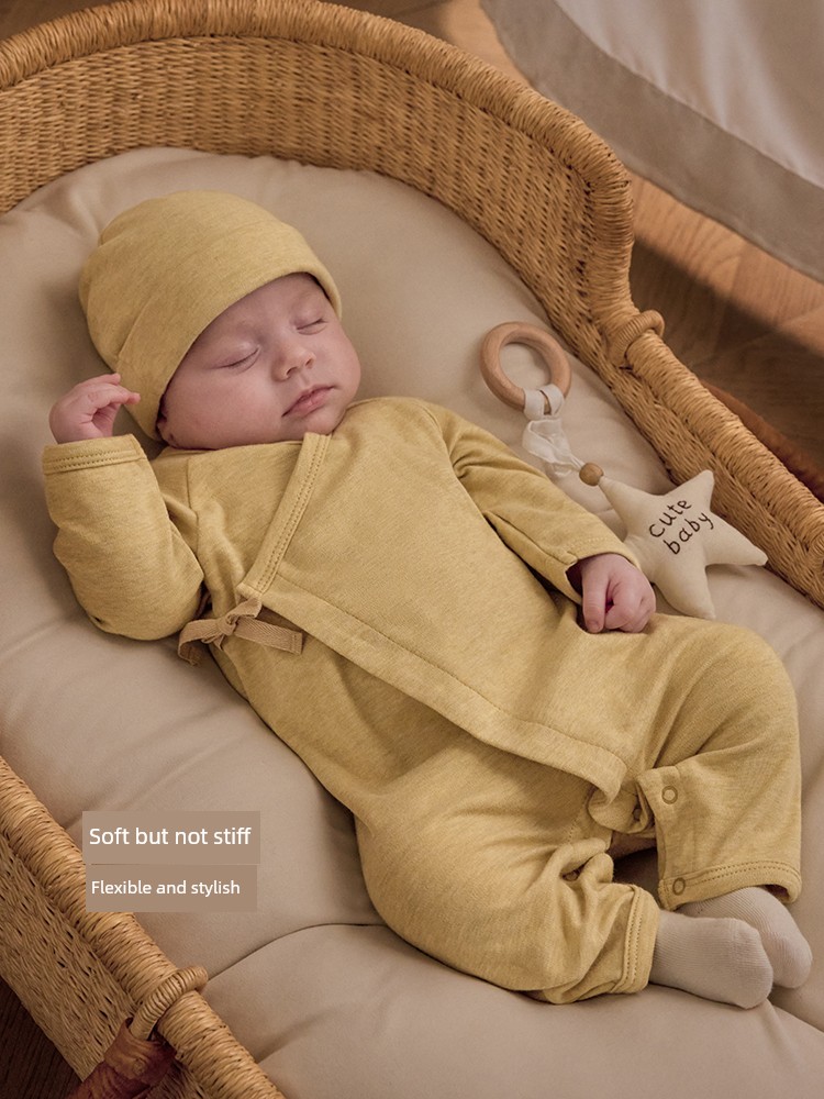 Koala Nose [Pure Color Soft Mist·Newborn Atmosphere] Basic Versatile Four-Season Romper for Newborns — 3