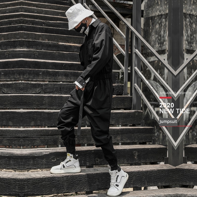 Hip hop solar system Retro leisure time Jumpsuits clothes work clothes