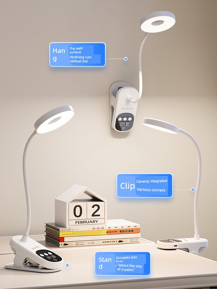 Hp Lighting Special Eye Protection Desk Lamp for Studying, Clip-On Student Dormitory Bedside Clip Lamp, Reading Lamp
