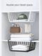 Kitchen storage rack cabinet under hanger dormitory snack storage wardrobe layered rack household hanging under table hanging basket
