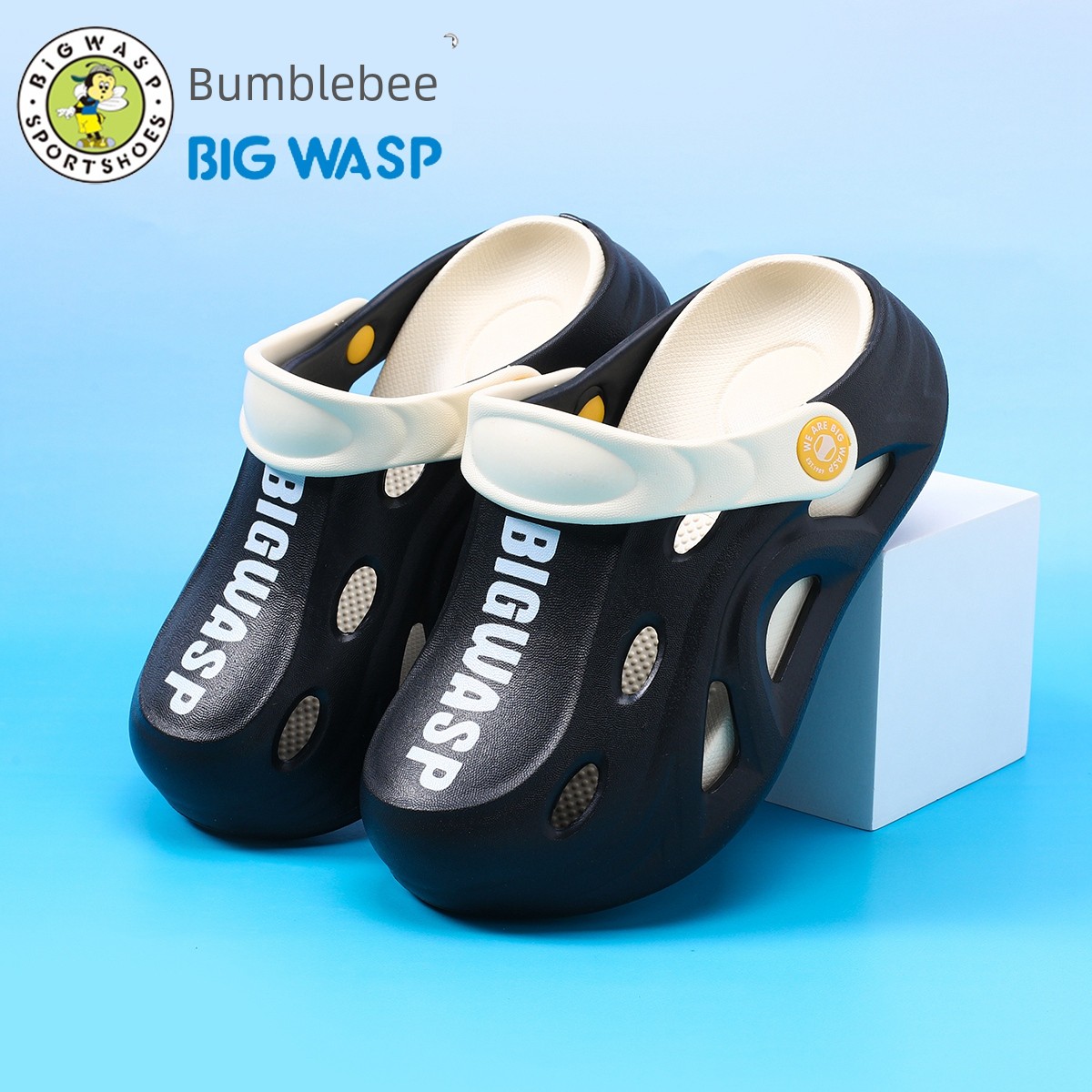 Bumblebee Children's Slippers Boys' Clogs New Summer Non-Slip Sandals Boys' Big Kids Beach Sandals Kids' Slippers — 6