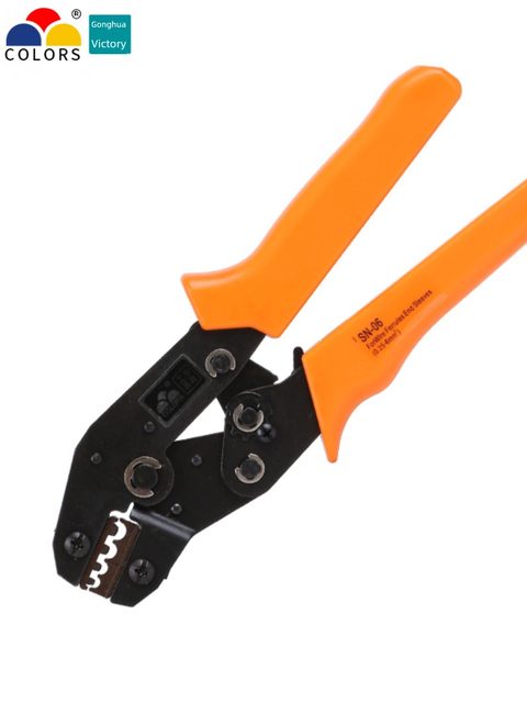 Huasheng SN-28B/48B/02C/06WF cold press terminal clamp spring bare tube type pre-insulated terminal crimp clamp