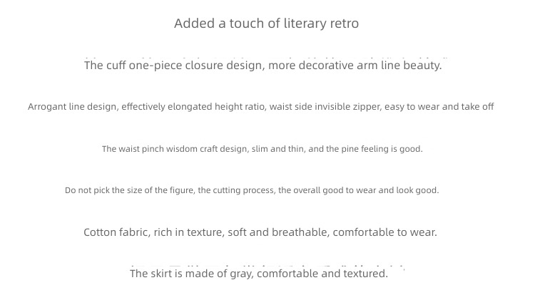 tender Academic atmosphere Autumn and winter new pattern Chinese bellflower Shirt skirt