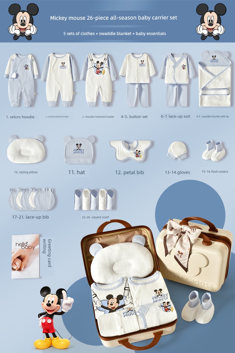 Disney Baby Gift Box Set Newborn Clothes Newborn Baby Full Moon Birth Meet Gift Supplies Upscale — 6