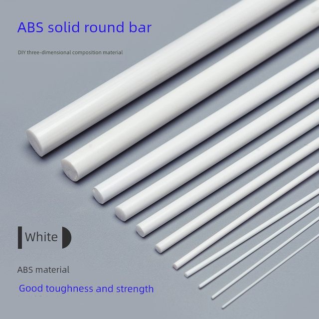 ABS round tube round rod plastic tube DIY handmade sand tray building model three-dimensional composition material rod solid tube set