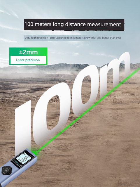Zhenbing Green Light Range Finder High Precision Infrared Measurement Instrument Knowledge Room Type Bluetooth Room Measuring Distance Artifact