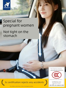 3Ccc Certified Maternity Seatbelt for Cars, Specifically Designed to Prevent Abdominal Pressure during Pregnancy, Suitab
