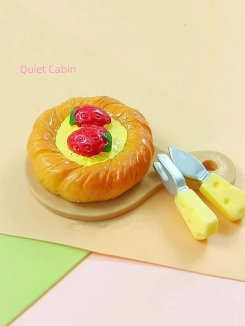 Bjd small doll house accessories simulation model mini house play house DIY small toy mini food play bread pizza