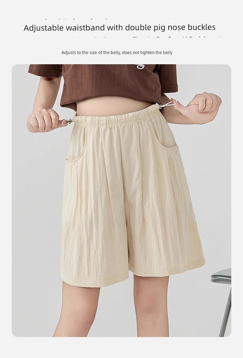 Jq Jingqi Maternity Pants Spring/Summer 2026 New Thin Style Yamamoto Pants Non-Tightening Shorts for Pregnant Women — 8