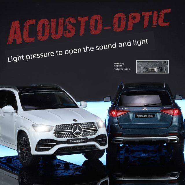 1 24 alloy large car model ornament simulation Mercedes-Benz GLE off-road SUV children's boy sound and light return vehicle