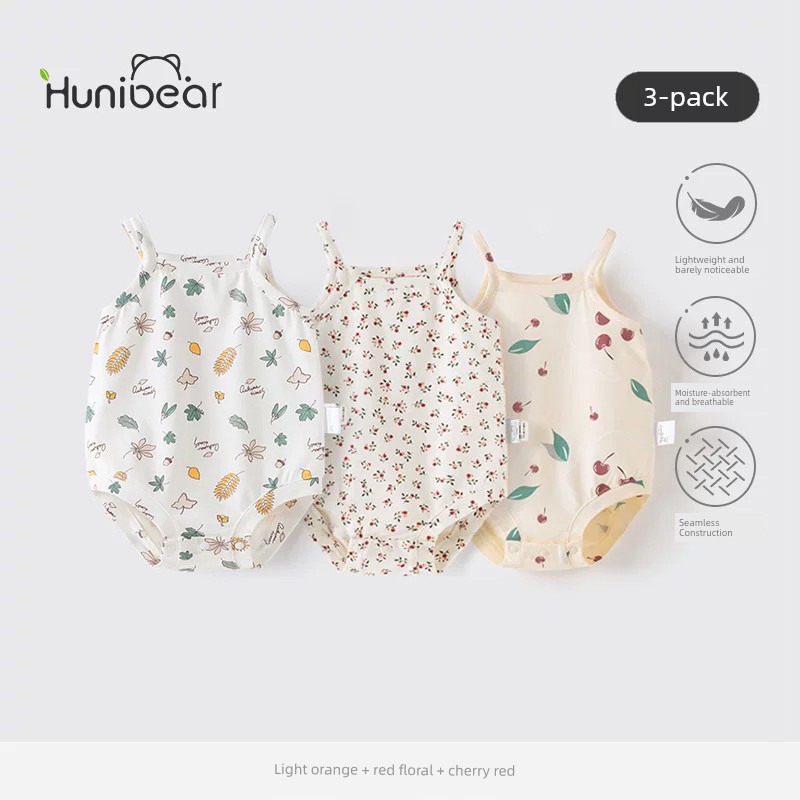 Baby Girl Onesie Summer Infant Vest Sling — 3