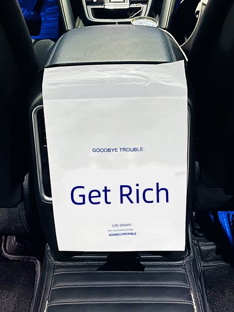 Car garbage bag portable sticky type in-car trash can on car garbage cleaning bag office and household storage bag