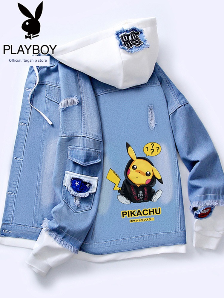 dandy early spring Fake two Hooded chaqueta