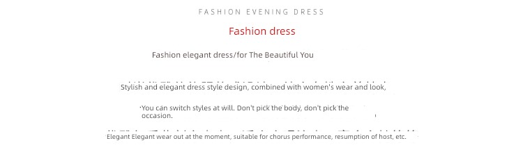 Dress skirt high-end A lady of temperament vocal music Art examination undergarment covering the chest and abdomen