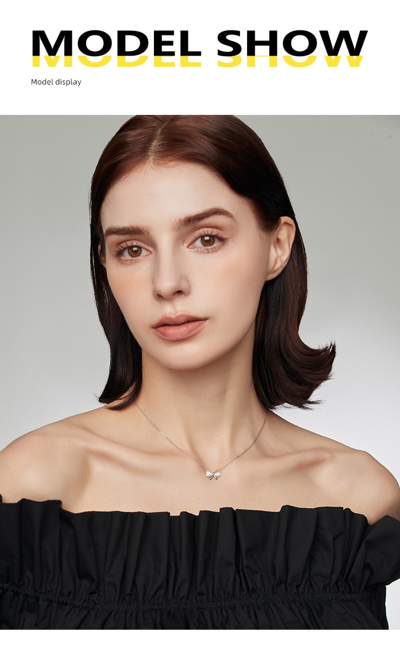 fashion 925 Sterling Silver Necklace female ins Pendant a cat 's-eye