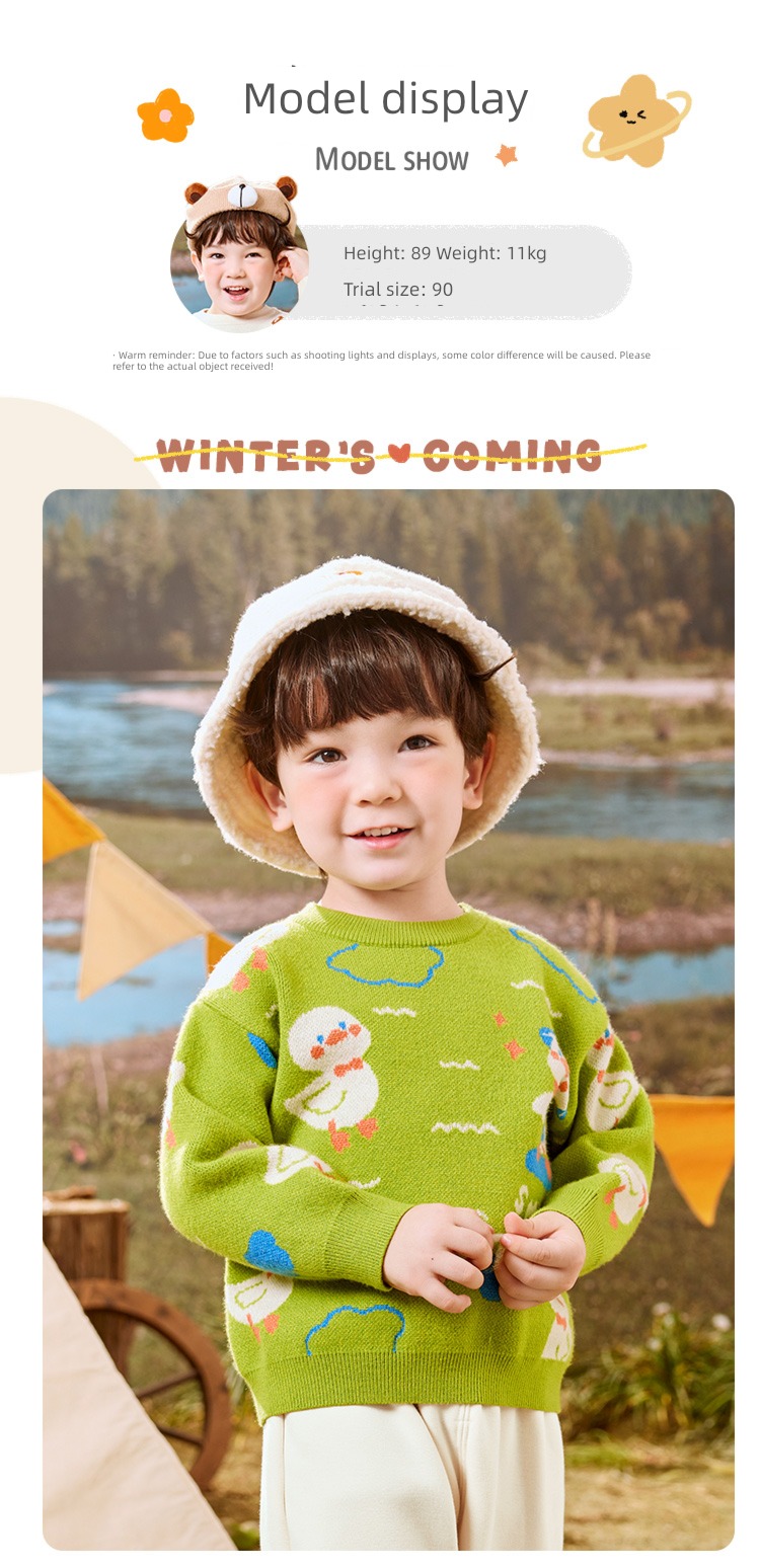 Children's wear baby winter Lay a foundation Sweater sweater