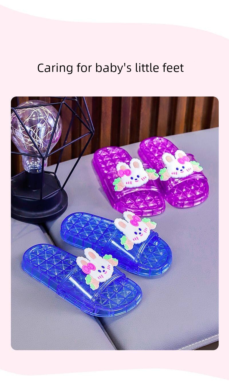 Parent-Child Children's Crystal Girls' Sandals, Non-Smelly, Non-Slip, Cute, Soft-Soled, Suitable for Indoor and Outdoor Use, Transparent Beach Sandals — 3