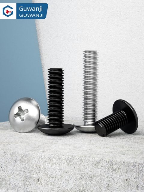 304 stainless steel cross large flat head screw mushroom round head bolt machine wire umbrella head screw M2M3M4M5-M8