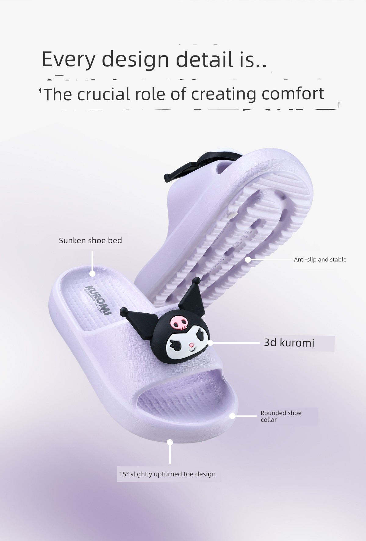 Kuromi Children's Slippers for Girls, Summer Indoor Home Bathroom Bathing 2026 New Model Parent-Child Girls' Slippers — 6