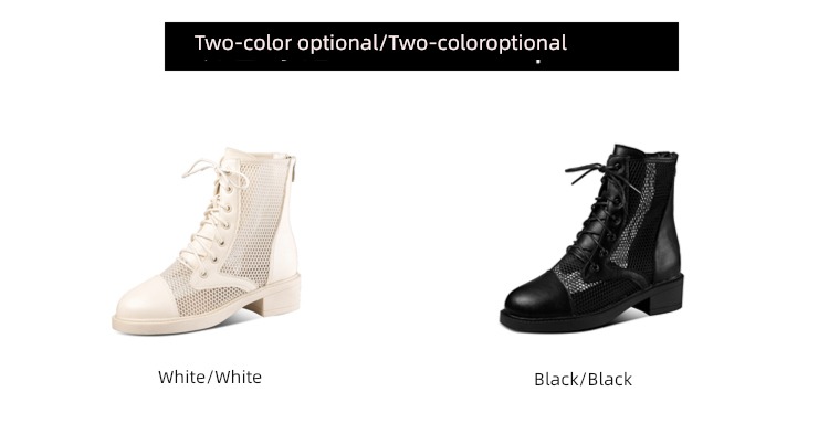 summer Thin money Gauze Sandals Hollow out genuine leather Martin boots