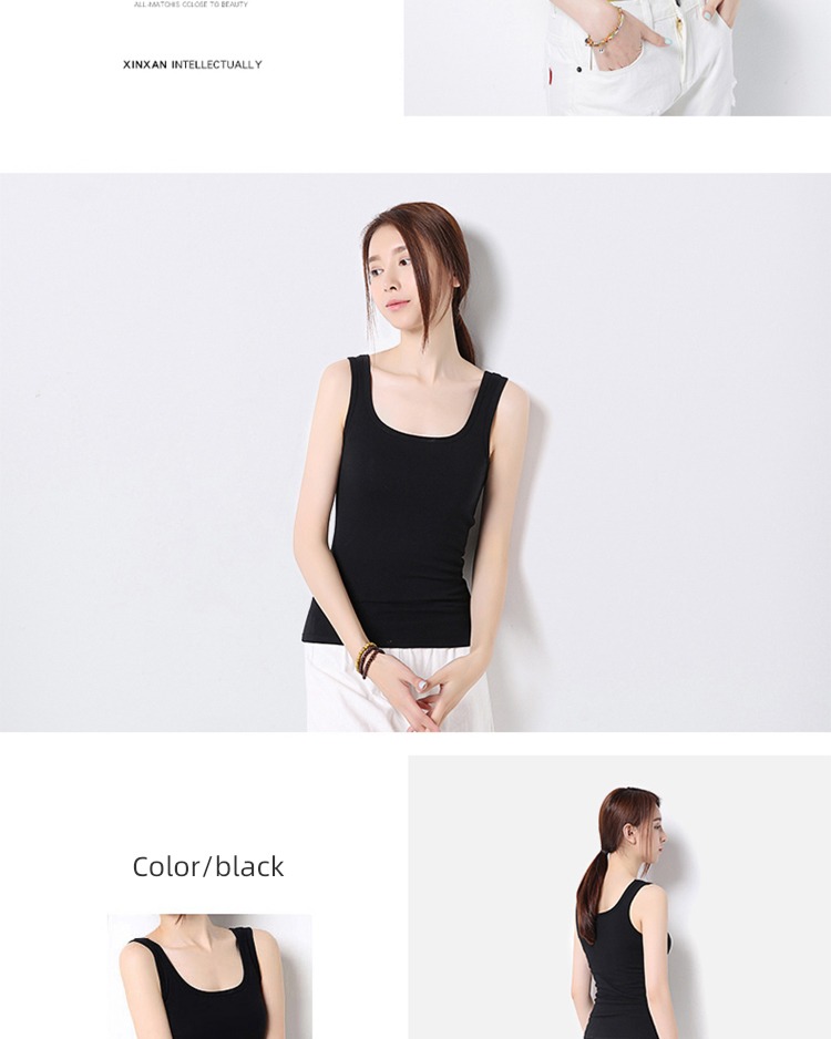 pure cotton black Korean leisure Autumn  camisole vest