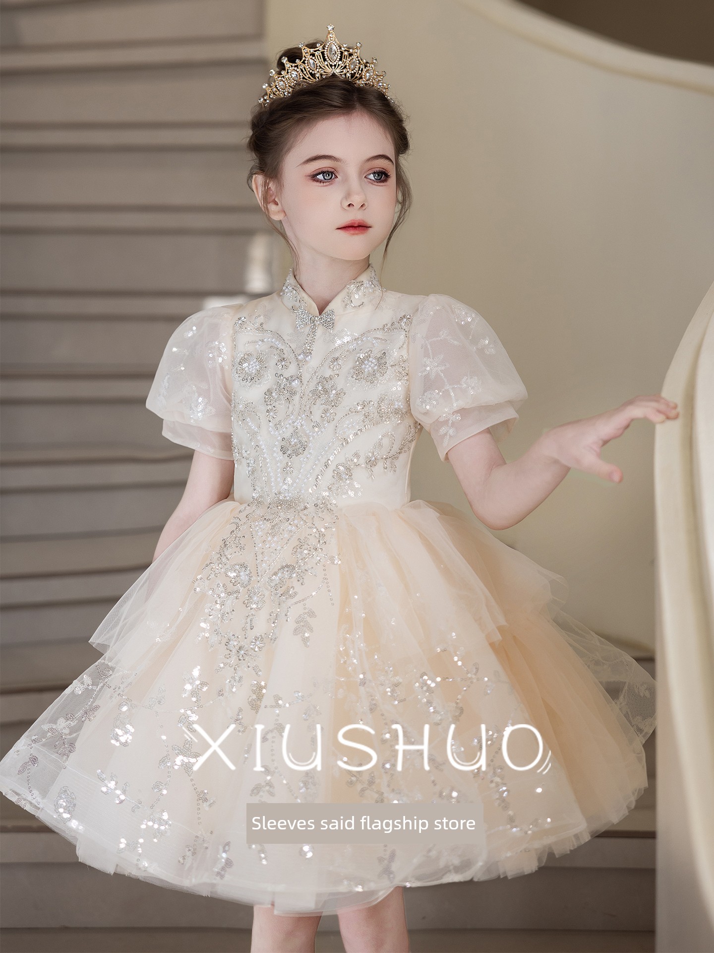 High-End Stylish Girls' Birthday Princess Dress 2026 New Summer Flower Girl Dress Children's Speech Competition Outfit